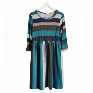 egs California New Without Tags size medium  pull on multi-color striped dress